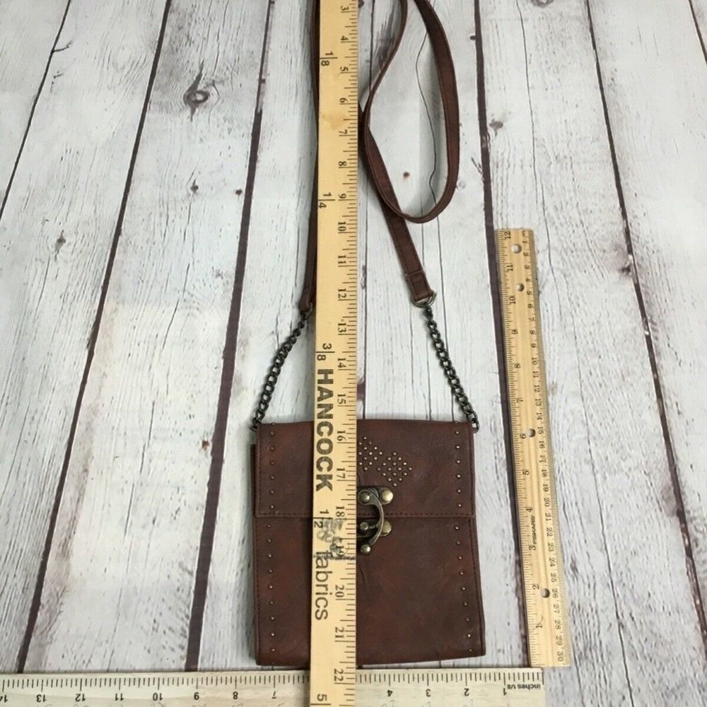 Mossimo Supply Co Women’s Brown Hippie Ethno Style Small Crossbody Handbag - Picture 12 of 13